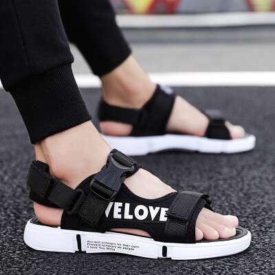 

Sandals Mens Fashion Summer New Korean Edition Student Leisure Mens Anti-skid Sand Shoes Dual-purpose Slippers