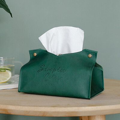 

PU Leather Tissue Box Napkin Car Home Office Paper Holder Tissue Case Cover