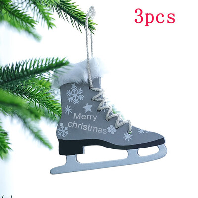 

Tailored Christmas Sleigh Plush Wooden Pendant Decoration Pendant Decorations 3pcs
