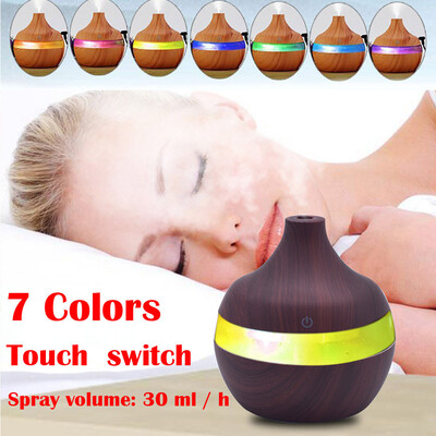 

〖Follure〗300ml Ultrasonic Humidifier Purifier LED Essential Oil Diffuser 7 Color Changing