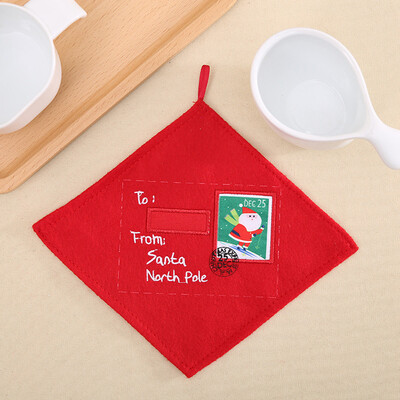 

〖Follure〗1Pc Christmas Envelope Shape Cup Cushion Holder Drink Placemat Mat Pretty