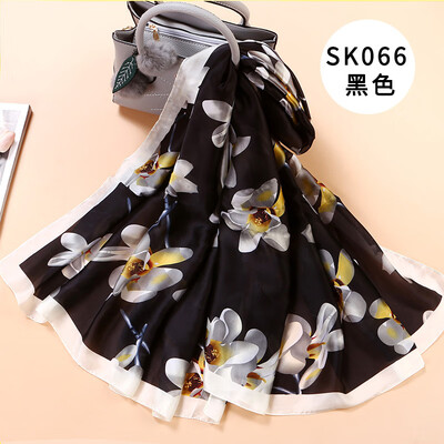 

Spring&summer long national wind ink painting flower scarf simulation silk printing wild photo scarf sunscreen shawl female