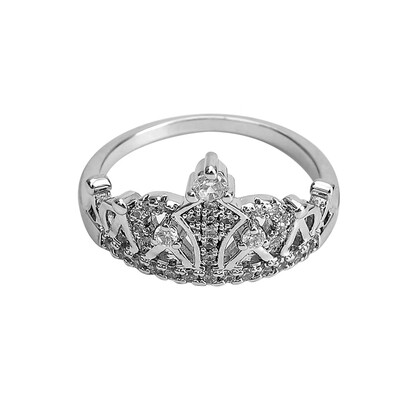 

Princess Crown Rings for women cubic zirconia micro pave setting engagement wedding rings female Jewelry accessories