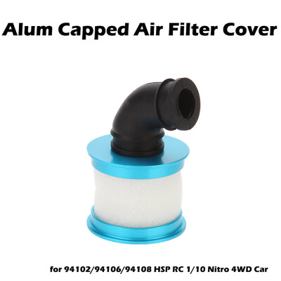 

Siaonvr Blue Alum Capped Air Filter Cover for 941029410694108 HSP RC 110 Nitro Car