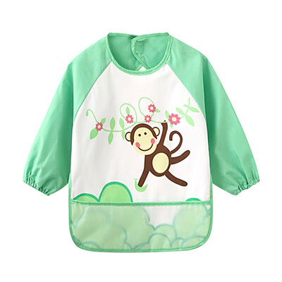 

Baby bibs cotton cartoon printing waterproof anti-clothing childrens gowns bib baby eating pocket bib