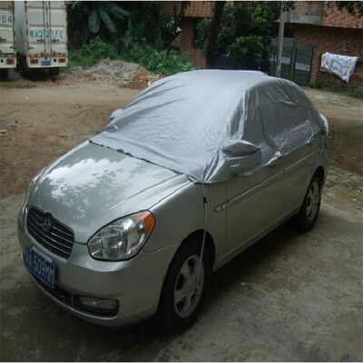 

Prevent Heat Cold Sun Rain Snow Car Cover Half PVC Coating Cover Size  270 150cm