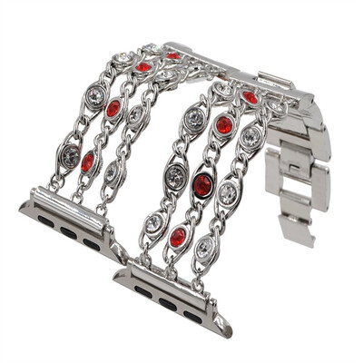 

〖Follure〗Luxury Gem Chain Crystal Stainless Replacement For Apple Watch Band 42mm44mm