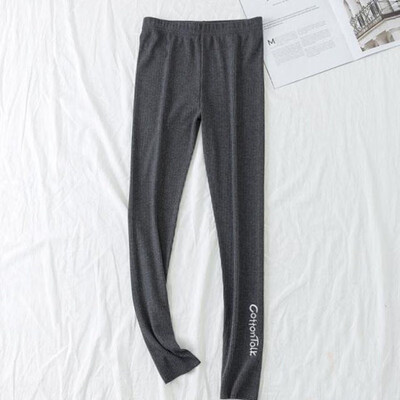 

Women Fashion Leggings High Elastic Slim Pants Free Size Female Letter Embroidery Pencil Leggings