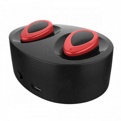 

Mini Wireless Bluetooth V41 StereoInductive Magnet Charging Hands-free 12000mAh Battery Sport Headset W Mic