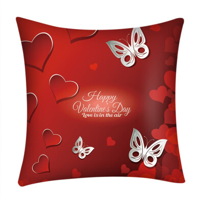 

Siaonvr Valentines Day Polyester Printed Sofa Car Home Decoration Pillow Case