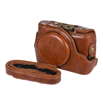 

High-quality PU Leather Camera Bag Case Fullbody Cover with Adjustable Neck Strap for Sony RX100M2 RX100M3 RX100M4 RX100M5 Came