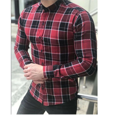 

SUNSIOM Fashion Mens Casual Dress Shirt Mens Plaid Long Sleeve Shirts Tops Tee