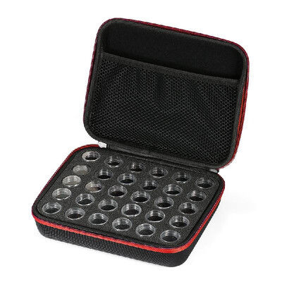 

30-Bottles Diamond Painting Box Shockproof Drop-proof Double-Zipper Closure Embroidery Rhinestones Storage Container Case--Rose Re