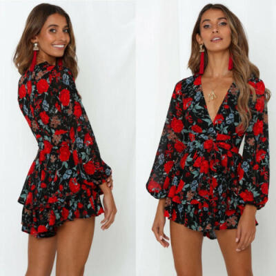 

Womens Clubwear Holiday Summer Mini Jumpsuit Playsuit Romper Beach Shorts Dress