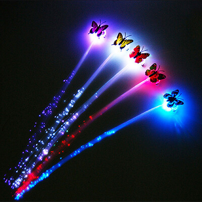 

〖Follure〗LED Light-Emitting Fiber Optic Wire Hairpin Luminous Airpin Silk Braids