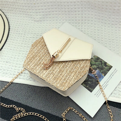 

Ins the same paragraph small bag female 2019 summer new port wind wild girl braided wind single shoulder chain Messenger bag