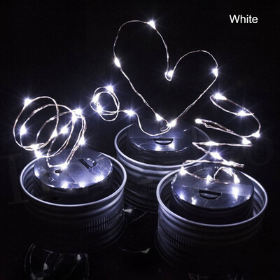 

UpperX 1M 10LED Fairy Light Solar Mason Jar Lid Lights Color Changing Garden Decor no bottl