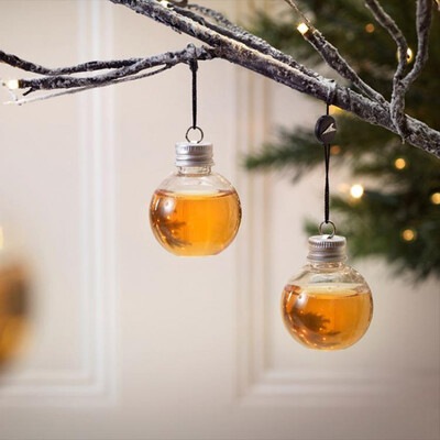

Gobestart 6 Pack Booze Filled Christmas Tree Ornaments Water Bottle Milk Juice Bulbs Cup