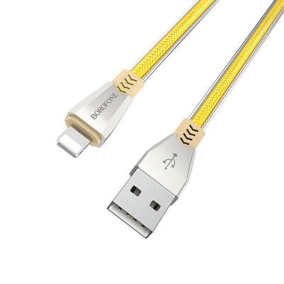 

Borofone BU2 24A Fast Charge Cable Tangle-free Flat Micro USB Type-C Lightning Charging Cord -Lightning