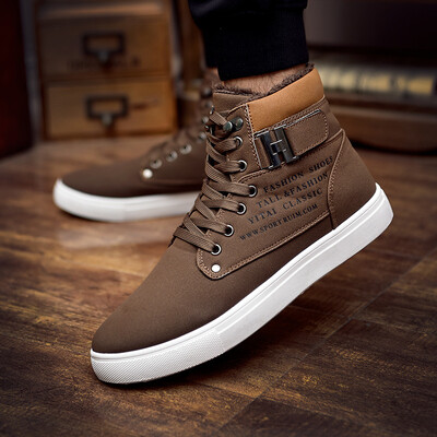

Cotton shoes mens high help Korean version of the tide mens shoes casual shoes warm high shoes&velvet shoes