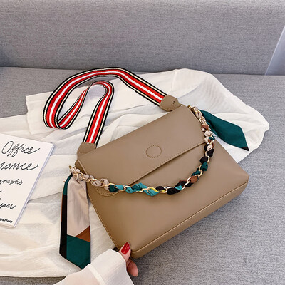 

Advanced sense of foreign style womens bag chic small fresh scarves broadband bag new 2019 Korean shoulder bag Messenger bag