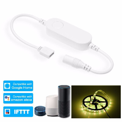 

WiFi LED Controller Wireless Smart Strip Light Controller Voice Control Compatible with Google Home & for Amazon Alexa IFTTT Smar