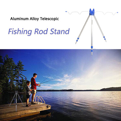 

Saidsome Aluminum Alloy Telescopic Fishing Rod Stand Tripod stand For Sea fishing fishing bait fishing lure