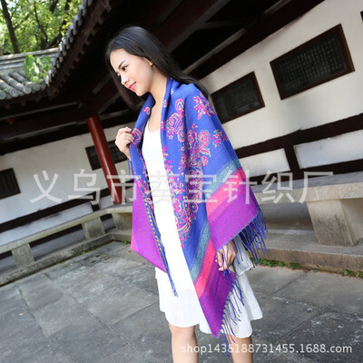

Qinghai tourism cashew large square towel Lijiang national wind shawl scarf female autumn&winter warm thick shawl blanket