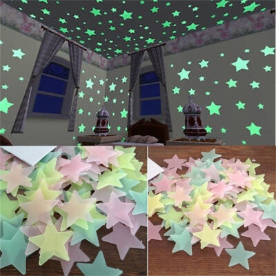 

100PCS Night Star Wall Sticks to Children\s Rooms&Living Room Decorations