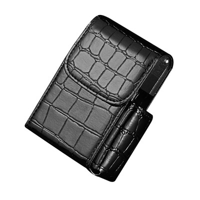 

Siaonvr Leather Cigarette Case Flip Top Tobacco Holder Pouch Best Gift for Men Women BK