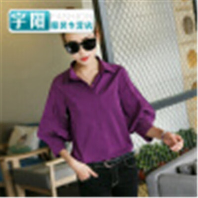 

2017 spring&autumn models new fashion shirt womens clothing tide loose lining lantern sleeves Han Fan inch shirt women