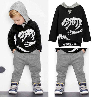 

Baby Boy Kids Child Sportswear Clothes Dinosaur Blouse T-shirt Top&Pants Outfit Set Tracksuit