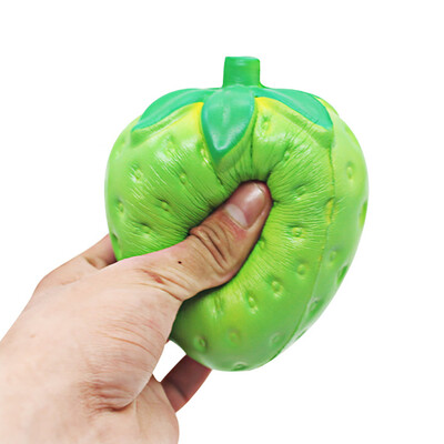 

Gotoamei Green Strawberry Squishies Scented Slow Rising Kids Gift Stress Relief Toy