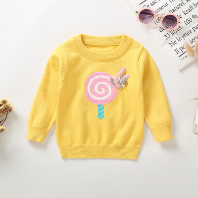 

Toddler Infant Baby Girl Lollipop Rabbit Pullover Sweater Sweatshirt Tops