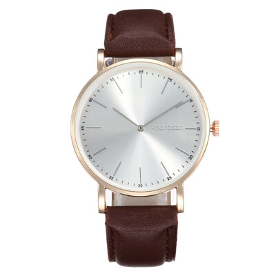 

Womens two-needle simple scale fashion belt quartz hand