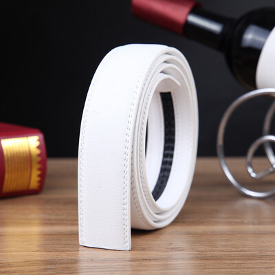 

New Arrival white Genuine Leather Belts Automatic Male Belts Cummerbunds Leather Belt Men dropshipping Black Belts 110cm-130cm