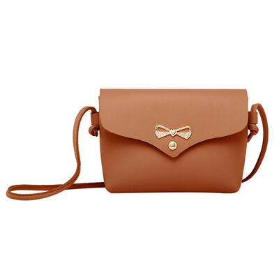 

Simple Casual Flap Shoulder Bags Women Bowknot Pure Mini Messenger Handbags