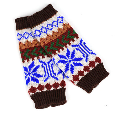 

1 Pair Christmas Winter Women Fashion Knitted Arm Finger less Gloves Women Warm Wrist Short Gloves Soft Mittens