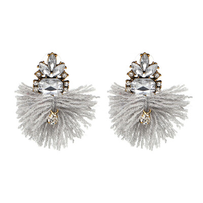 

4 Colors 2017 New In Cute Unique FLAMENCO Stud Earrings for women Statement Crystal Brincos JURAN Baroque Jewelry Wholesale