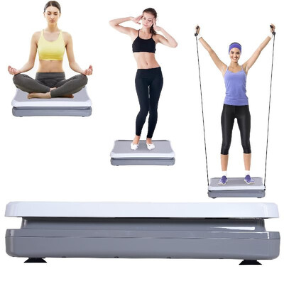 

Fitness Standing Vibration Platform Machine with Resistance Bands