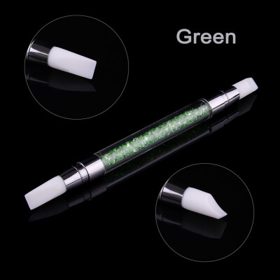 

Fashion New Women Silicone Beauty Nail Art Sculpture Carving Craft Pen Nail Art Brush Dotting Tools