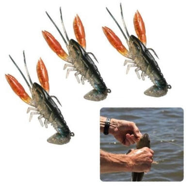 

New 8cm 14g Soft Crawfish Shrimp Lobster Claw Bait Artificial Lure Swimbait