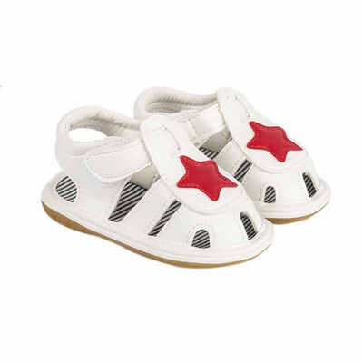 

PU Baby Sandals Newborn Baby Shoes Sounds Funny Girl Sandals Prewalker Pentagram Beach Baby BOy Shoes 0-12M Princess BOy Sandals