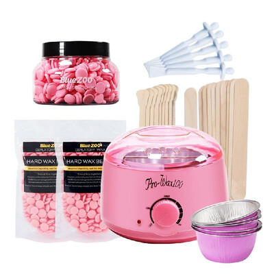 

Blue ZOO 7-in-1 Hair Removal Depilatory Set Wax Bean Warmer Heater Machine with Hard Wax Beans & Hair Removal Stick & Melting Wax