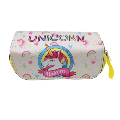 

Personality Lovely Unicorn Face School Christmas Birthday Pencil Box Good US