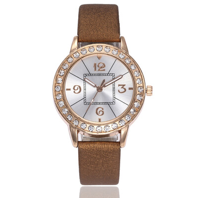 

Womens belt watch multi-color diamond digital quartz watch