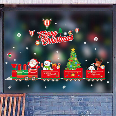 

Siaonvr Cartoon Snowman Santa Window Sticker Christmas Gift Home Decor Sticker