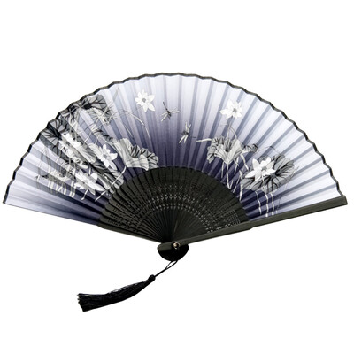 

〖Follure〗Folding Fans Handheld Fans Bamboo Fans Womens Hollowed Bamboo Hand Holding Fan