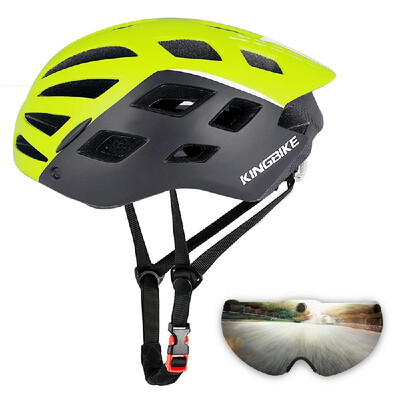 

Mountain Bike Helmet Motorcycling Helmet with UV400 Protective Detachable Magnetic Visor&Rear Light Men Women