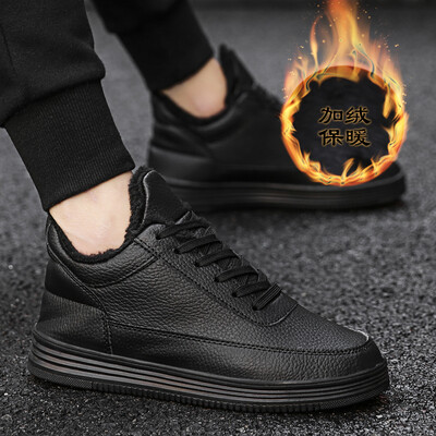 

Small white shoes mens shoes plus velvet cotton shoes 2019 summer Korean version of the trend board shoes mens casual white shoes canvas wild